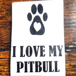 Car Decal I love my pitbull